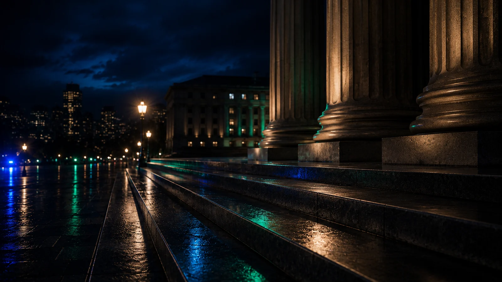 Court file and courthouse steps representing automatic sealing review